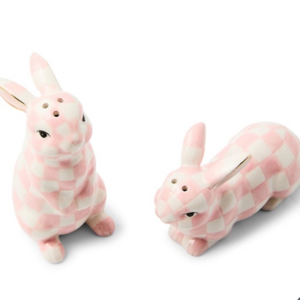 🌸 MacKenzie-Childs Bunny Salt and Pepper Shakers - Picture 3 of 3